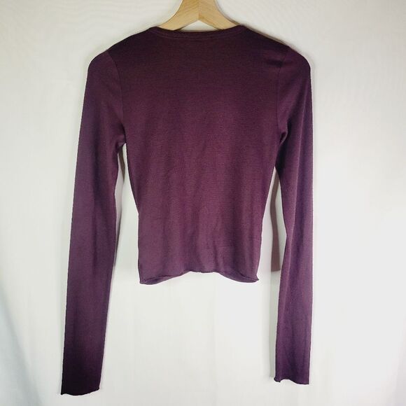 Aritzia Wilfred Free Purple Knit Long Sleeve - Picture 4 of 9